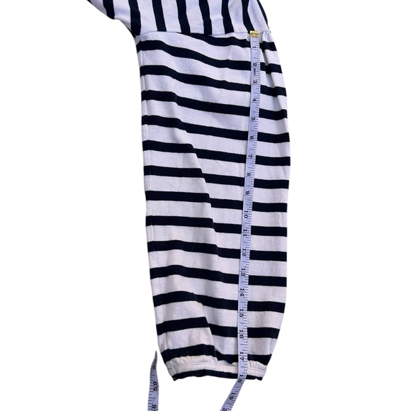 J Crew Mariner cloth puff-sleeve striped top navy/white boatneck size M - Picture 7 of 9